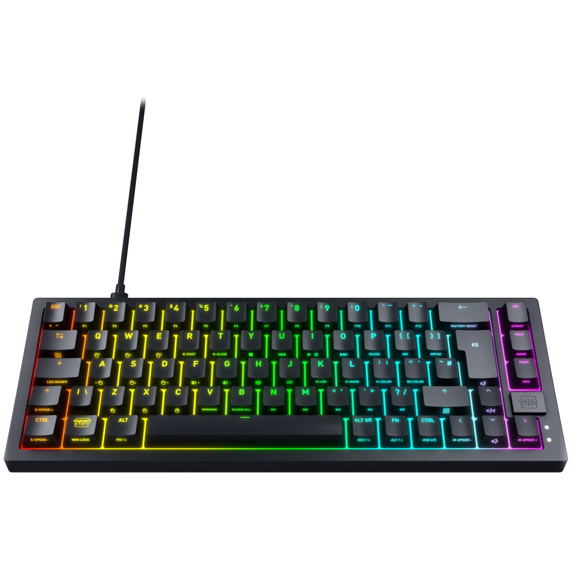 CHERRY K5V2 Compact Tastatur Gaming USB QWERTZ Deutsch Schwarz