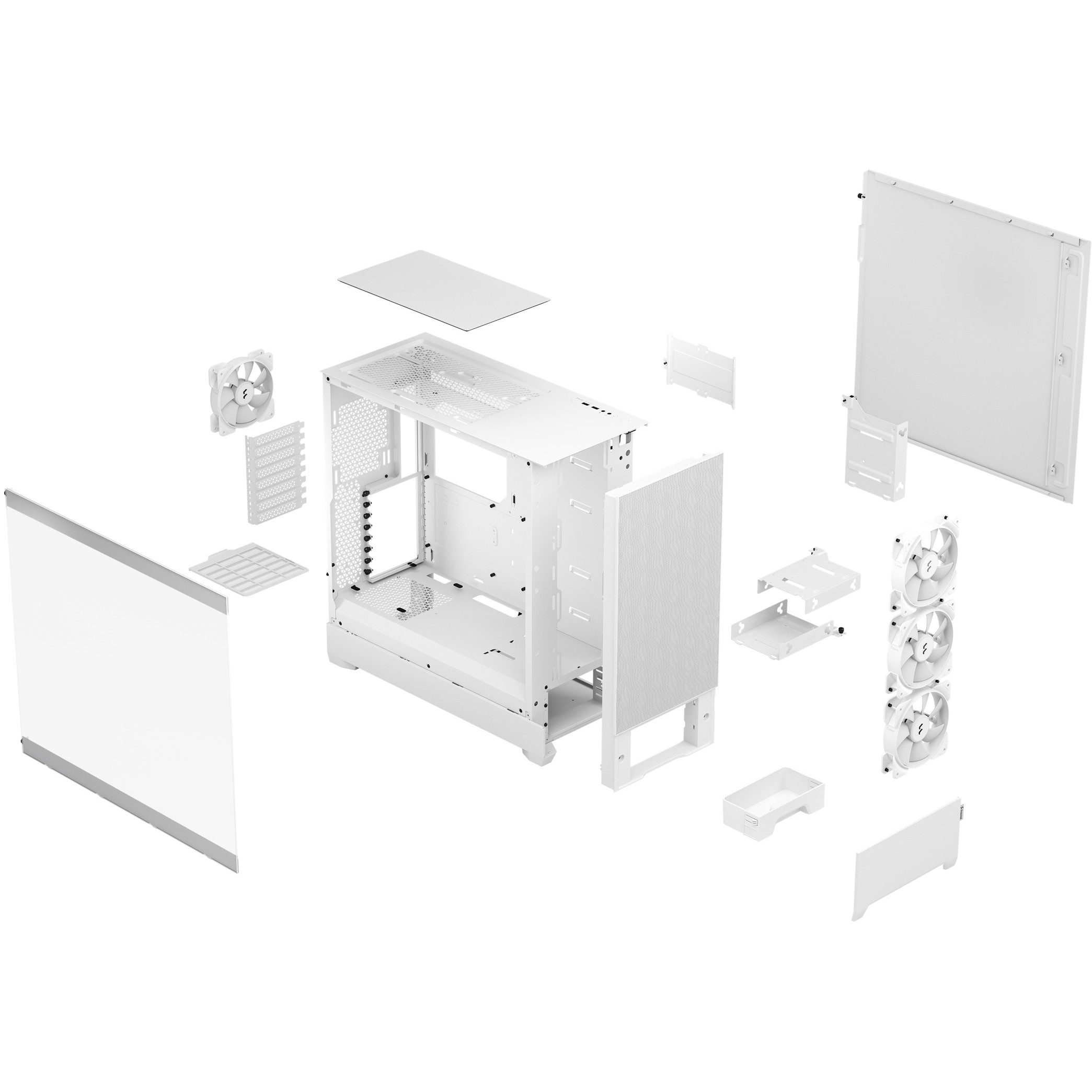 FRACTAL DESIGN Geh Pop XL Air RGB White TG Clear Tint