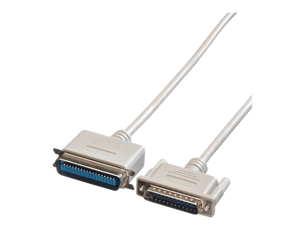 ROLINE Paralleldruckerkabel DB25 ST - Centr.36 ST, grau, 3 m