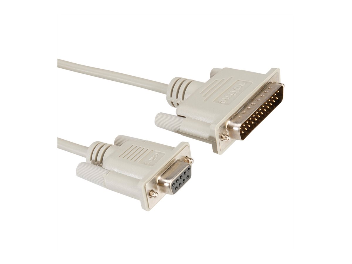 ROLINE Modemkabel 9pol. BU - 25pol. ST, 1,8 m