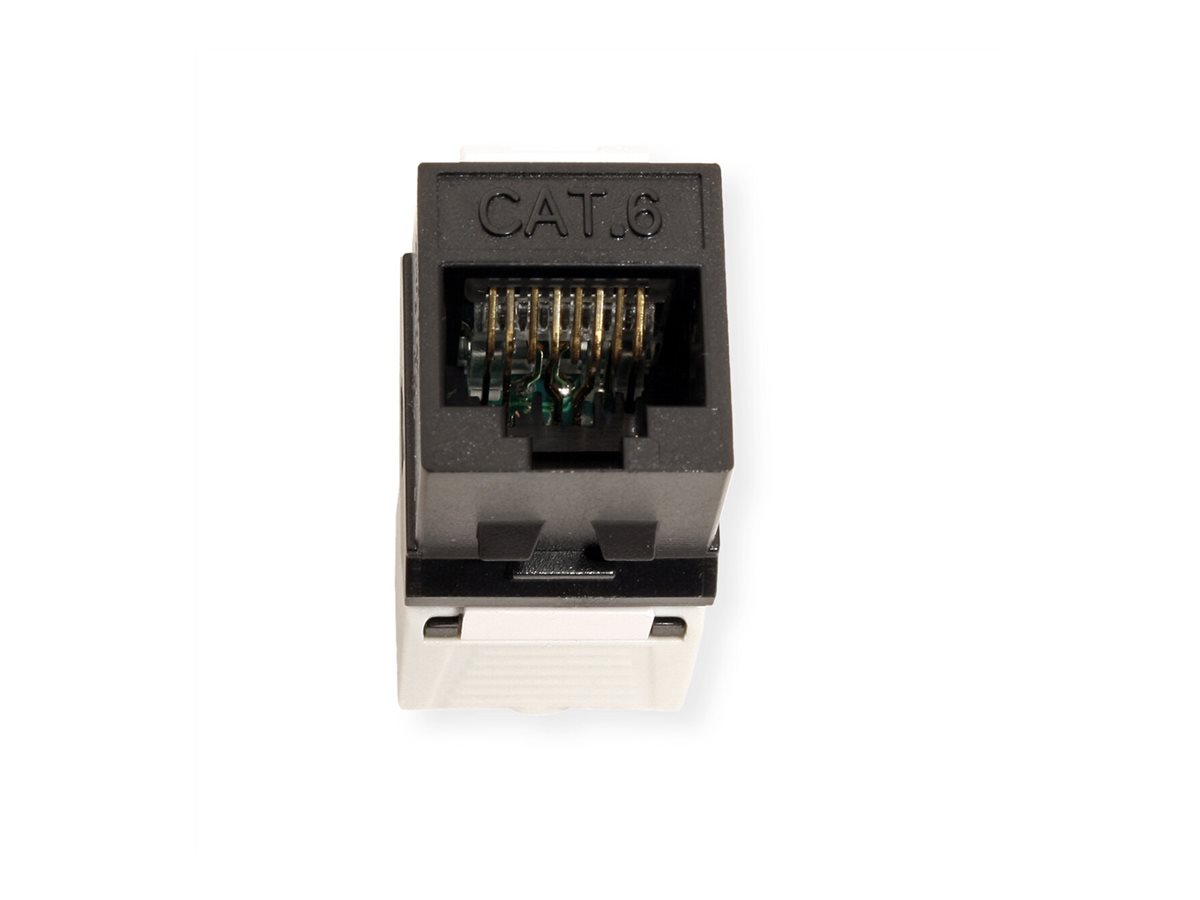 ROLINE Cat.6 (Class E) Keystone, ungeschirmt, werkzeuglos, SLIM, schwarz
