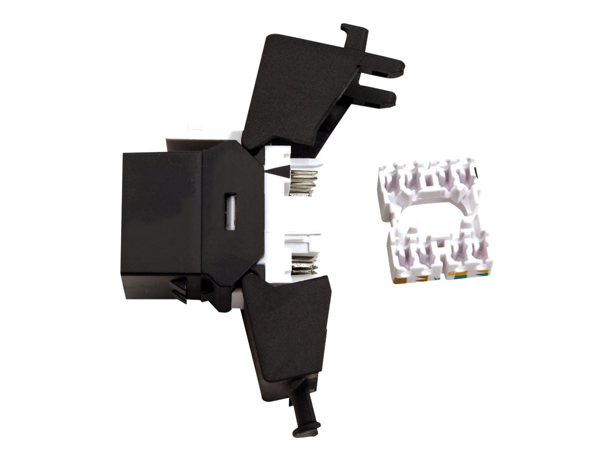 ROLINE Cat.6A (Class EA) Keystone, ungeschirmt, werkzeuglos, SLIM, schwarz