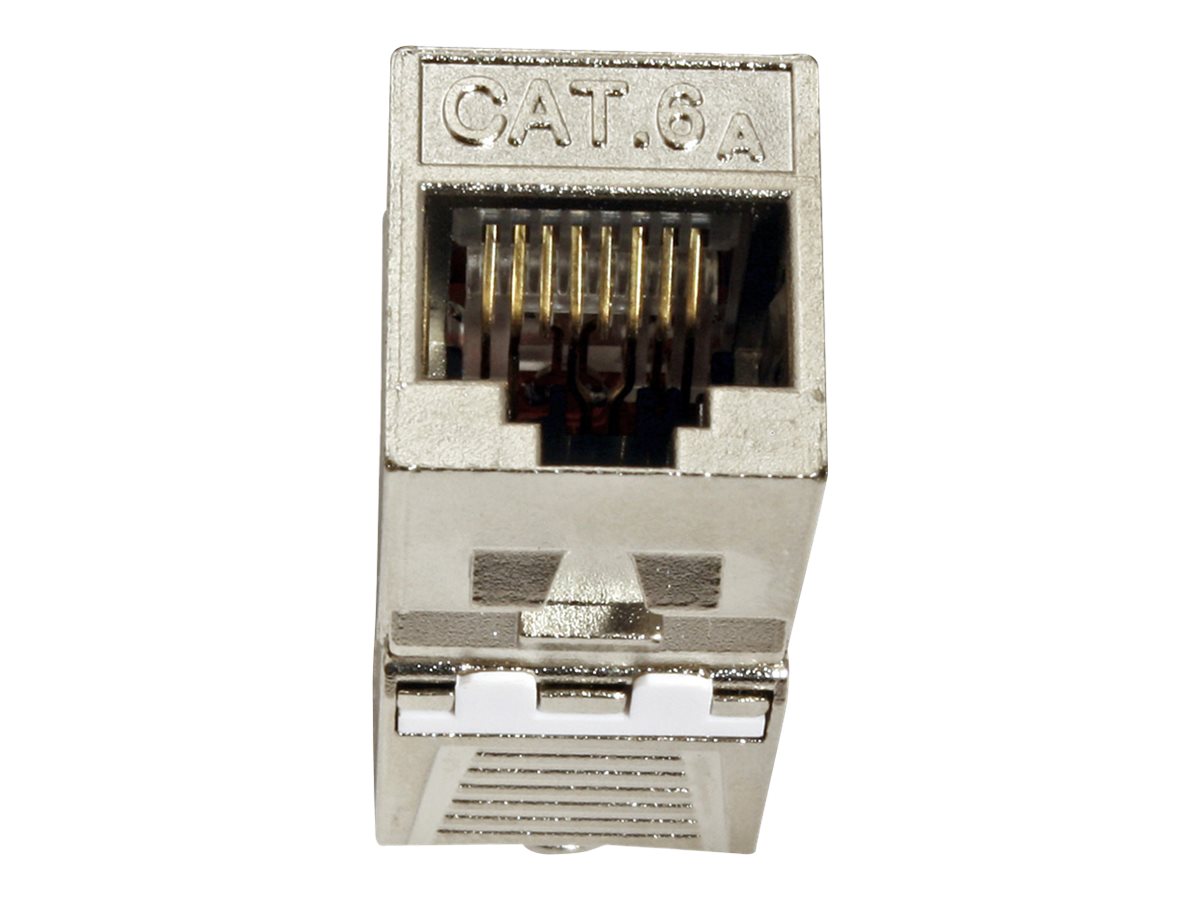 ROLINE Cat.6A (Class EA) Keystone, geschirmt, werkzeuglos, SLIM, silberfarben