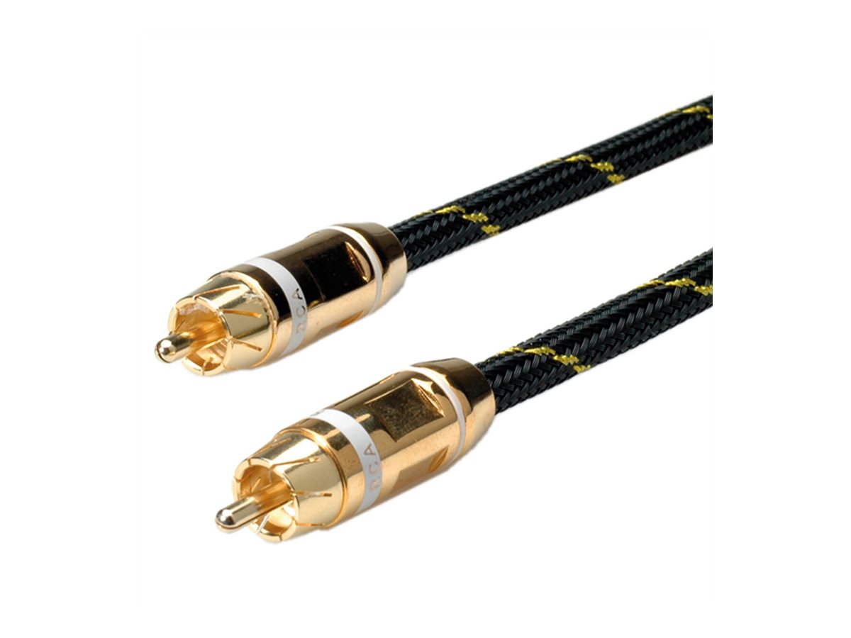ROLINE GOLD Cinch-Verbindungskabel simplex ST/ST, weiss, 5 m