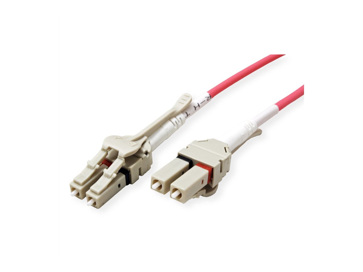 ROLINE LWL-Kabel 50/125µm OM4, LC/LC, Low-Loss-Stecker, violett, 20 m