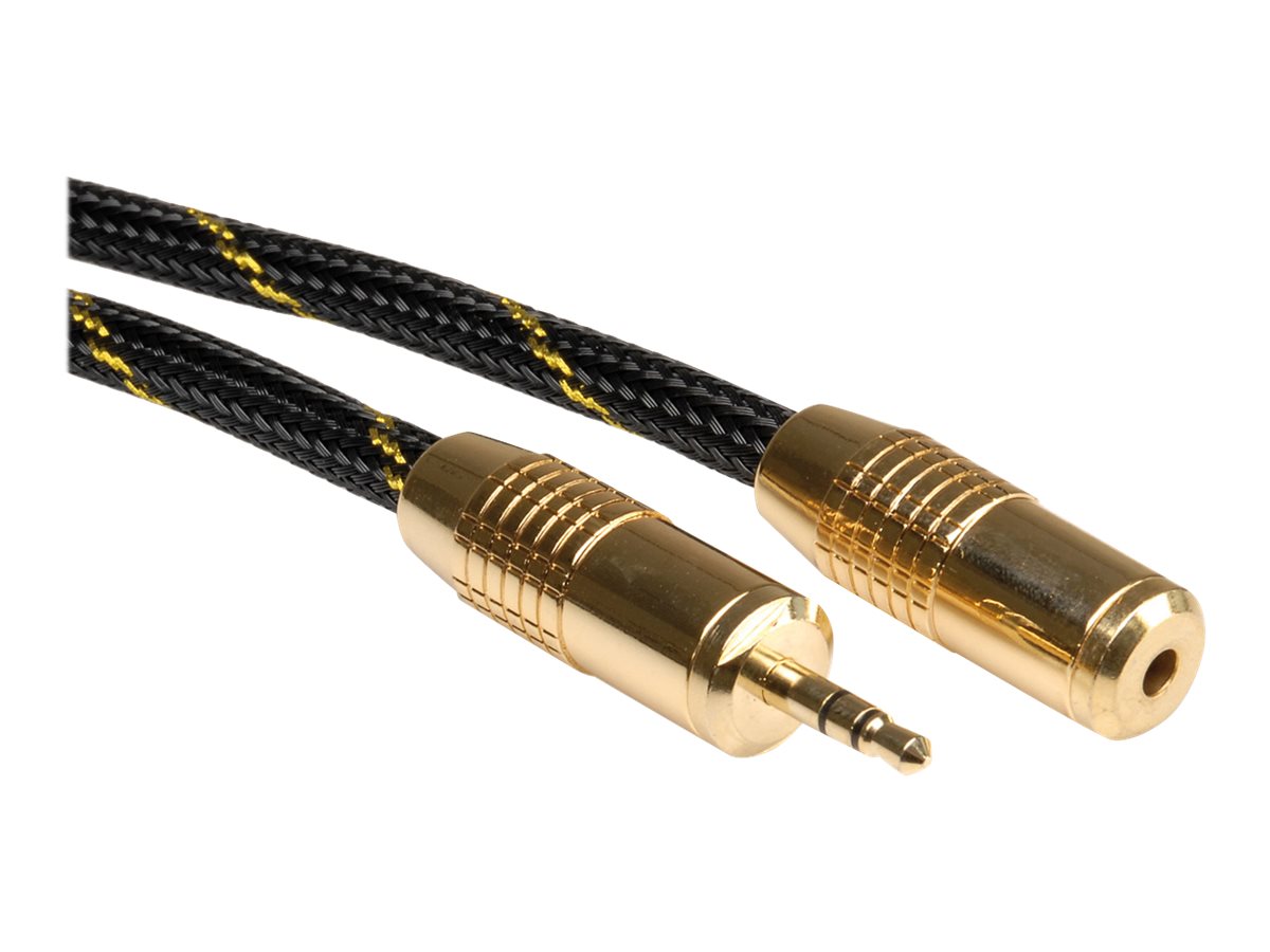 ROLINE GOLD 3,5mm Audio-Verlängerungskabel ST/BU, 2,5 m