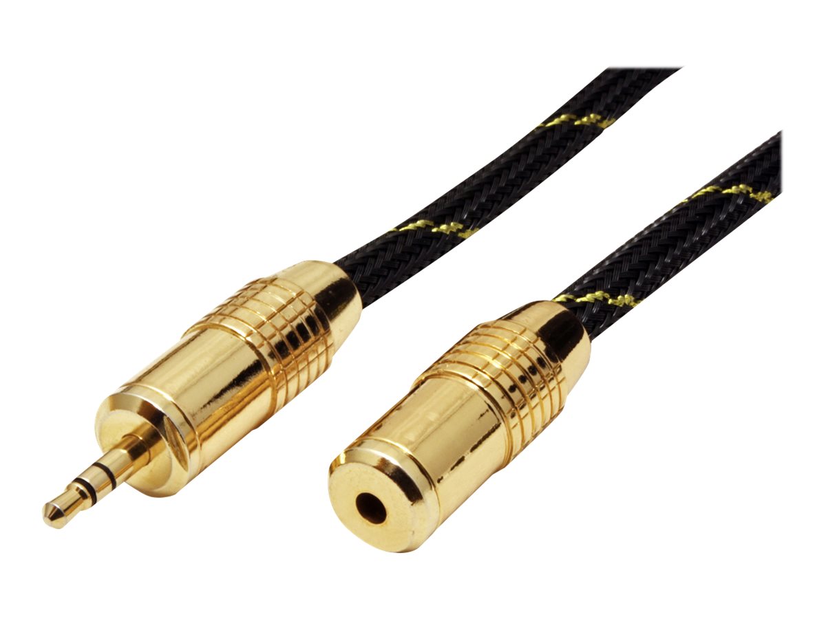 ROLINE GOLD 3,5mm Audio-Verlängerungskabel ST/BU, 5 m