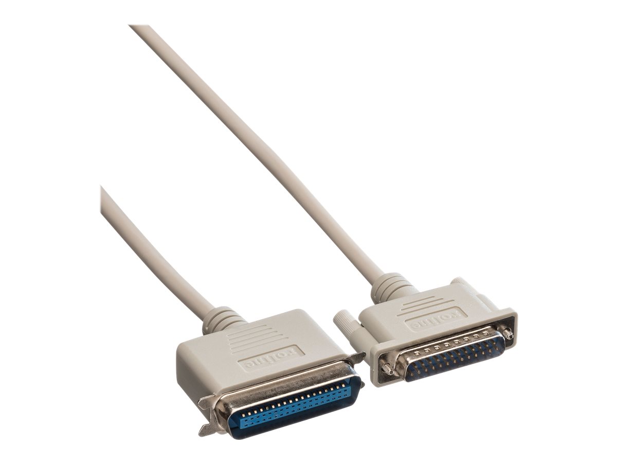 ROLINE Paralleldruckerkabel DB25 ST - Centr.36 ST, grau, 9 m