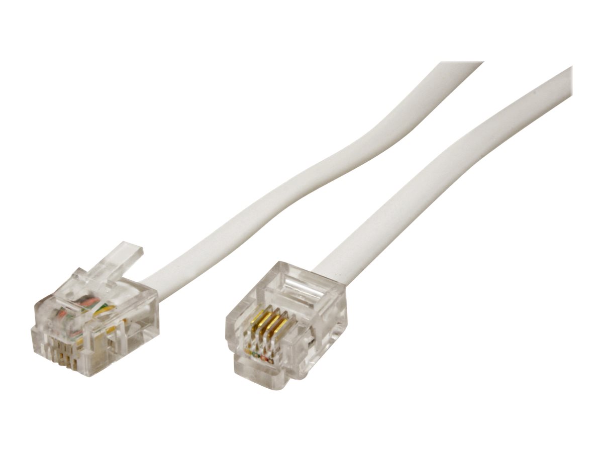 VALUE RJ12-Telefonkabel 6P4C, weiß, 15 m