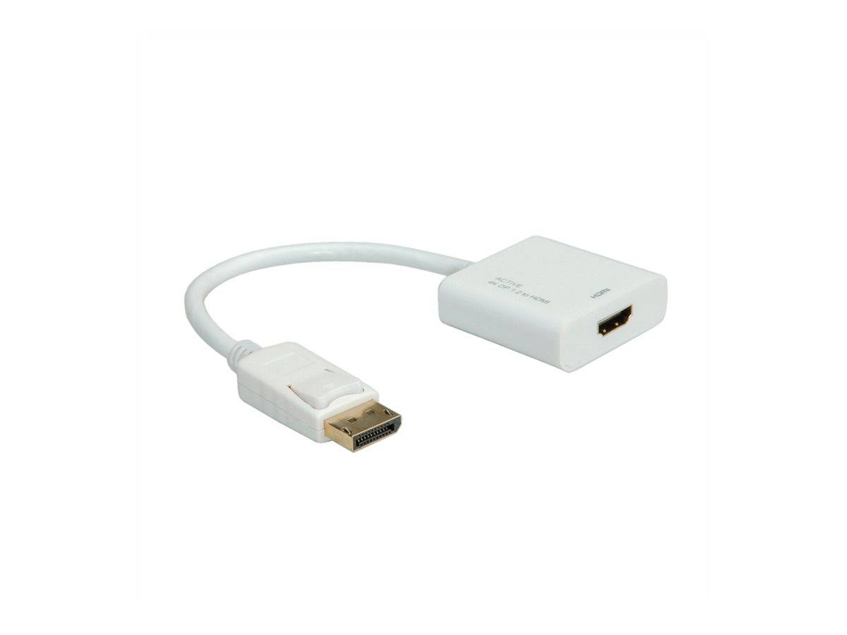 ROLINE 4K DisplayPort-HDMI Adapter, v1.2, DP ST - HDMI BU, Aktiv