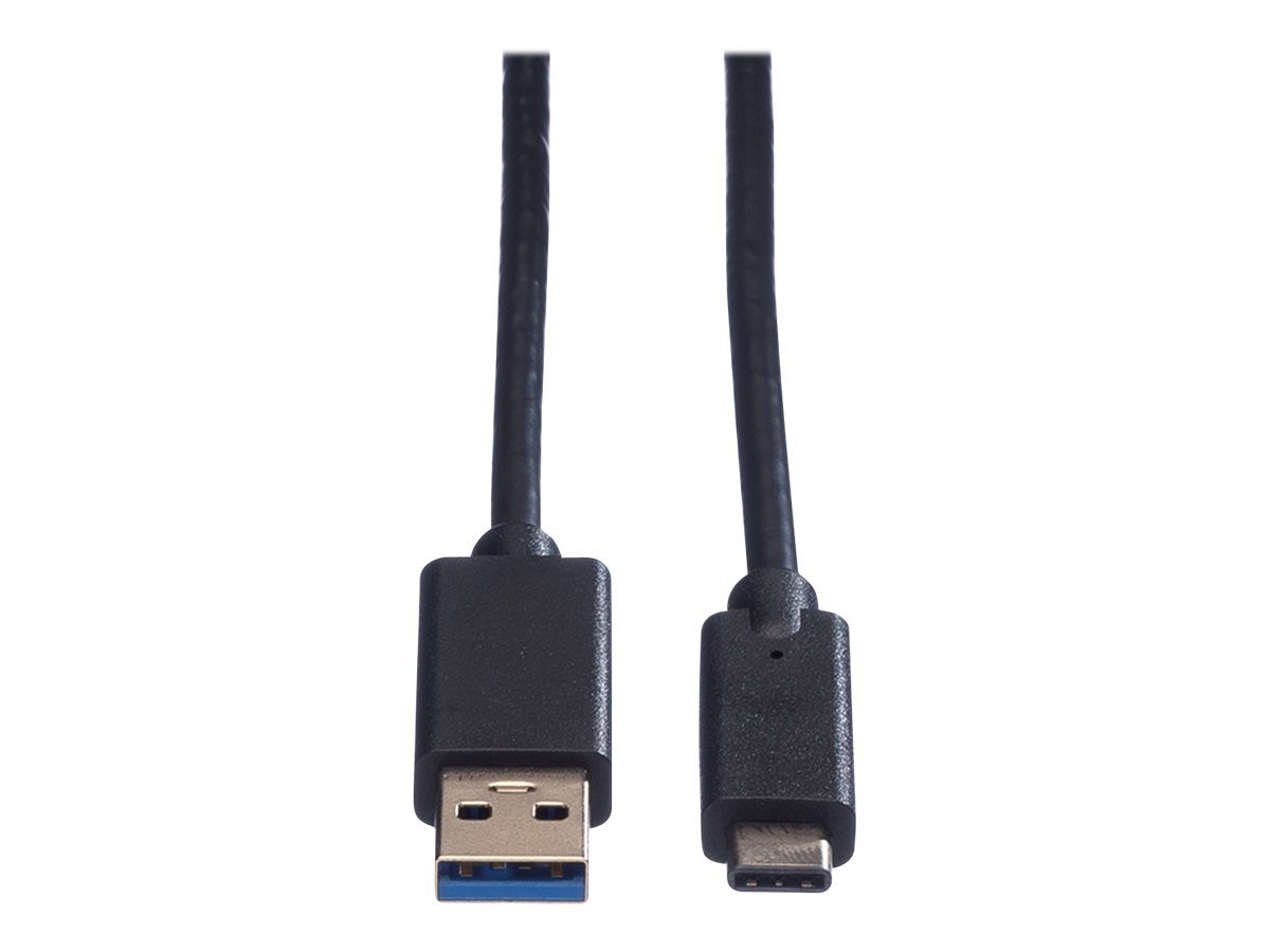 ROLINE USB 3.2 Gen 1 Kabel, A-C, ST/ST, schwarz, 1 m