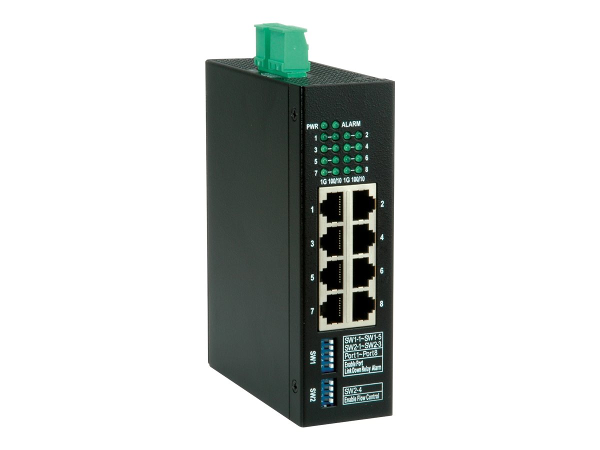 ROLINE Industrie Gigabit Switch, 8x RJ-45