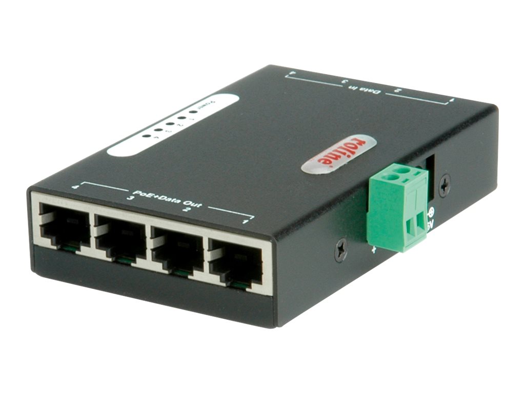 ROLINE Gigabit Ethernet PoE Injektor, 4 Ports