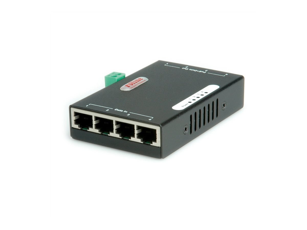 ROLINE Gigabit Ethernet PoE Injektor, 4 Ports