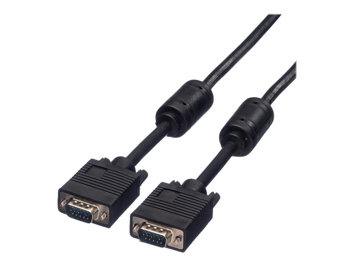 ROLINE SVGA-Kabel HD15 ST - ST mit Ferritkern, 3 m