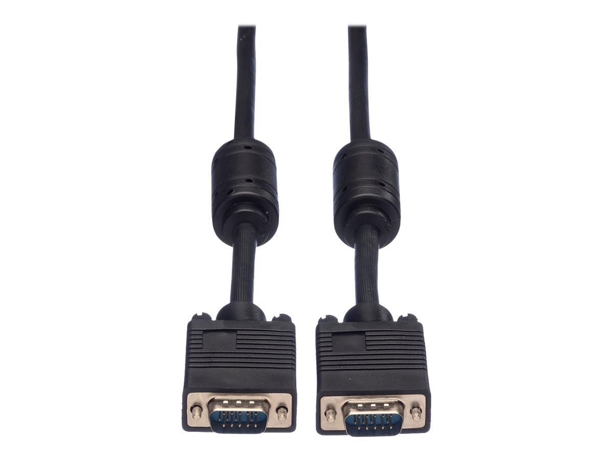 ROLINE SVGA-Kabel HD15 ST - ST mit Ferritkern, 10 m