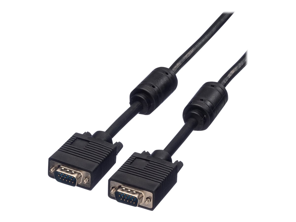 ROLINE SVGA-Kabel HD15 ST - ST mit Ferritkern, 20 m