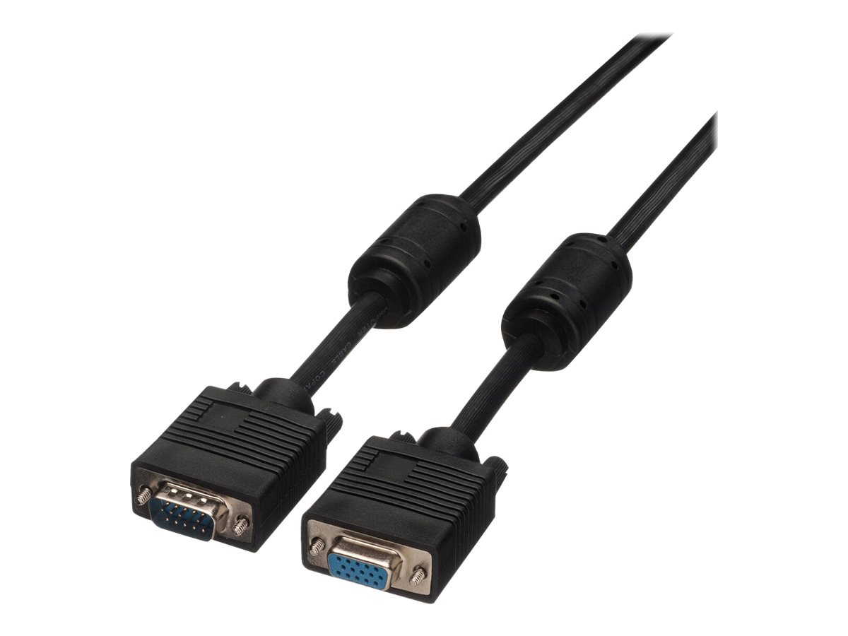 ROLINE SVGA-Kabel HD15 ST - BU mit Ferritkern, 20 m
