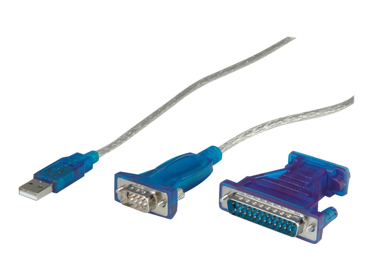 VALUE Konverter-Kabel USB-seriell, türkis, 1,8 m