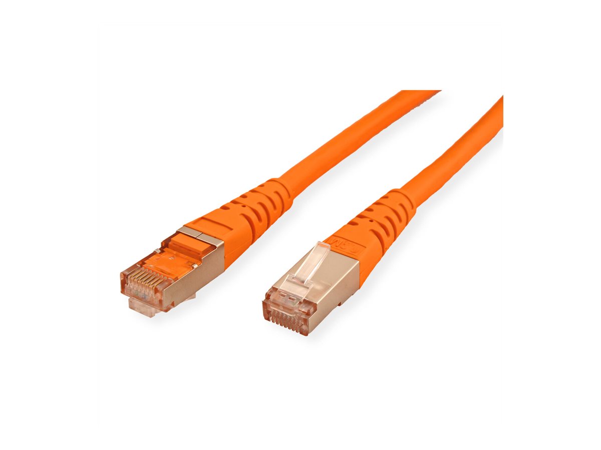 ROLINE Patchkabel Cat.6 (Class E) S/FTP (PiMF), orange, 0,3 m
