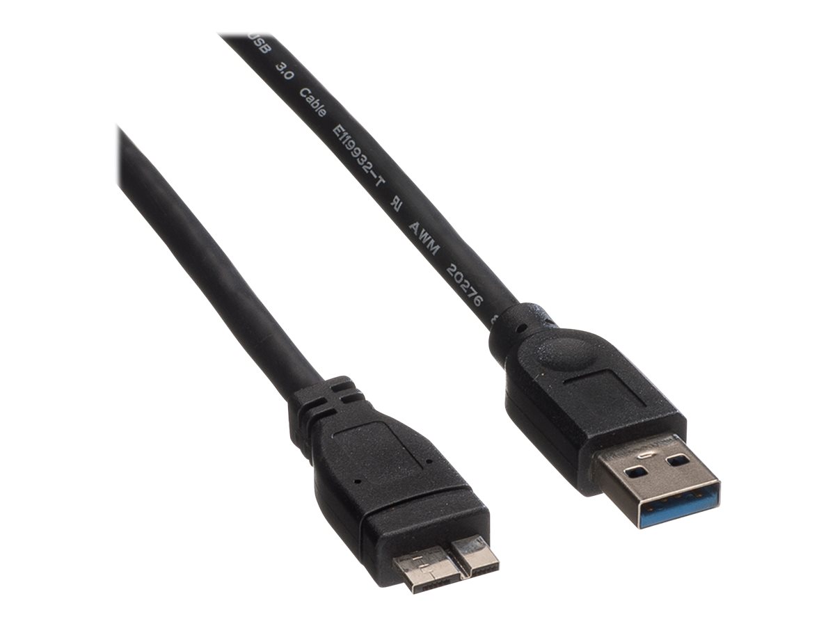 ROLINE USB 3.2 Gen 1 Kabel, A ST - Micro A ST, schwarz, 0,8 m
