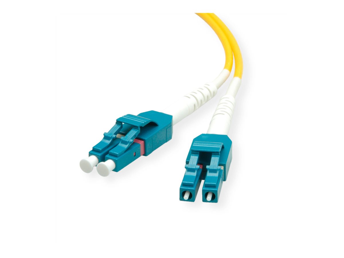 ROLINE LWL-Kabel Duplex, Single Mode 9/125µm OS2, LC/LC, gelb, 15 m