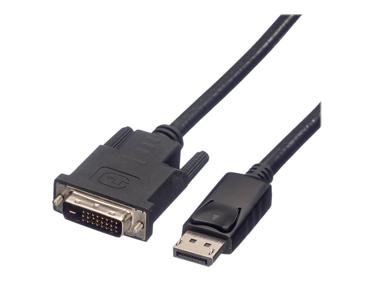 ROLINE DisplayPort Kabel DP ST - DVI ST, LSOH, schwarz, 3 m