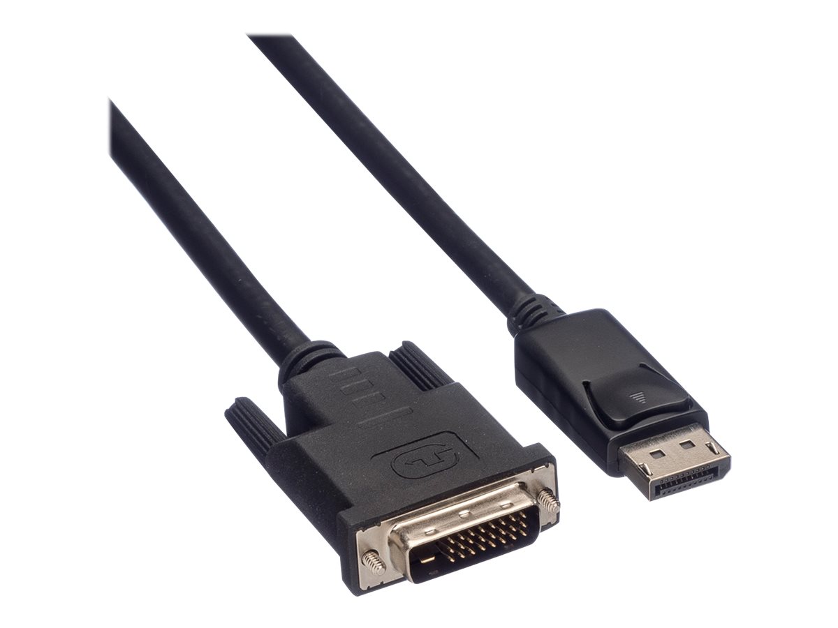 ROLINE DisplayPort Kabel DP ST - DVI ST, LSOH, schwarz, 5 m