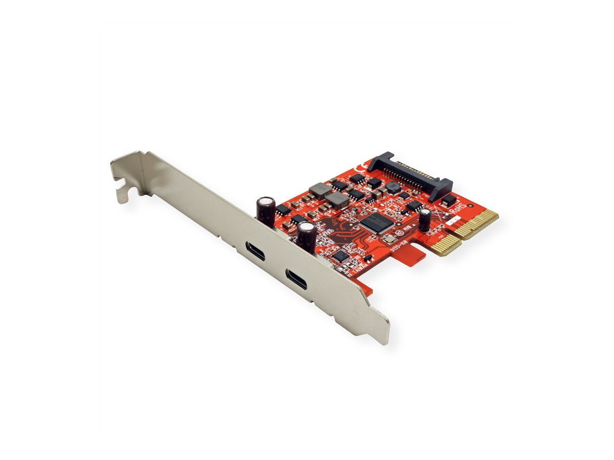 ROLINE PCI-Express-Karte, USB 3.2 Gen 2, 2x USB-C