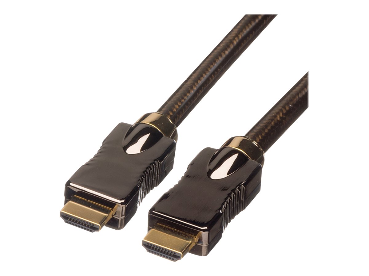 ROLINE 4K HDMI Ultra HD Kabel mit Ethernet, ST/ST, schwarz, 2 m