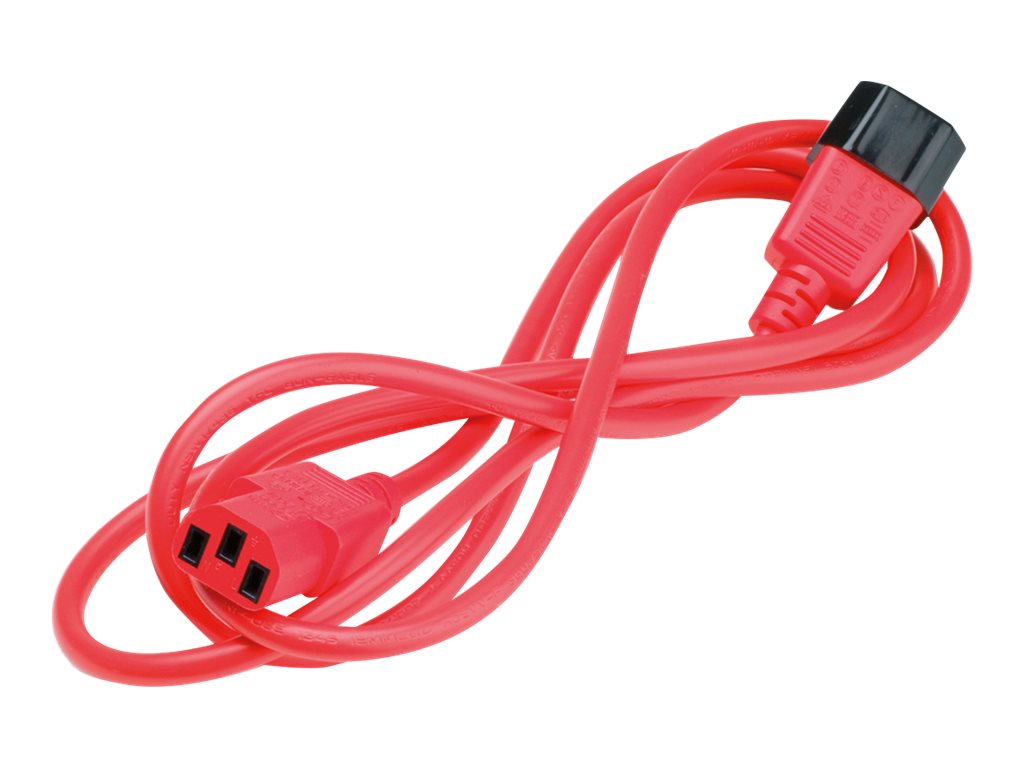 ROLINE Apparate-Verbindungskabel, IEC 320 C14 - C13, rot, 1,8 m