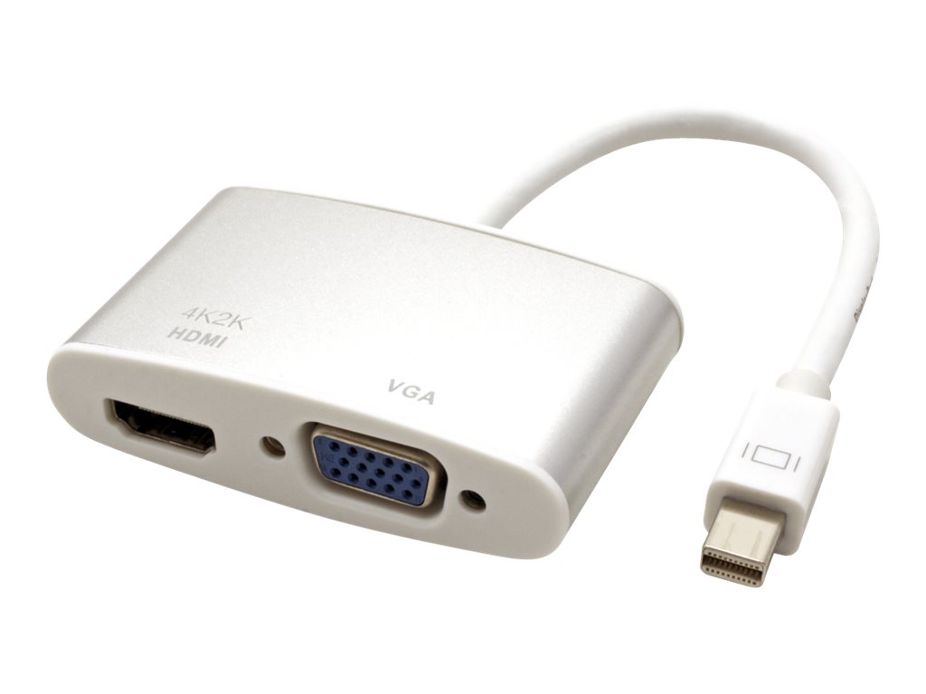 ROLINE 4K MiniDP - HDMI/VGA Adapterkabel, MiniDP ST - HDMI/VGA BU, Aktiv