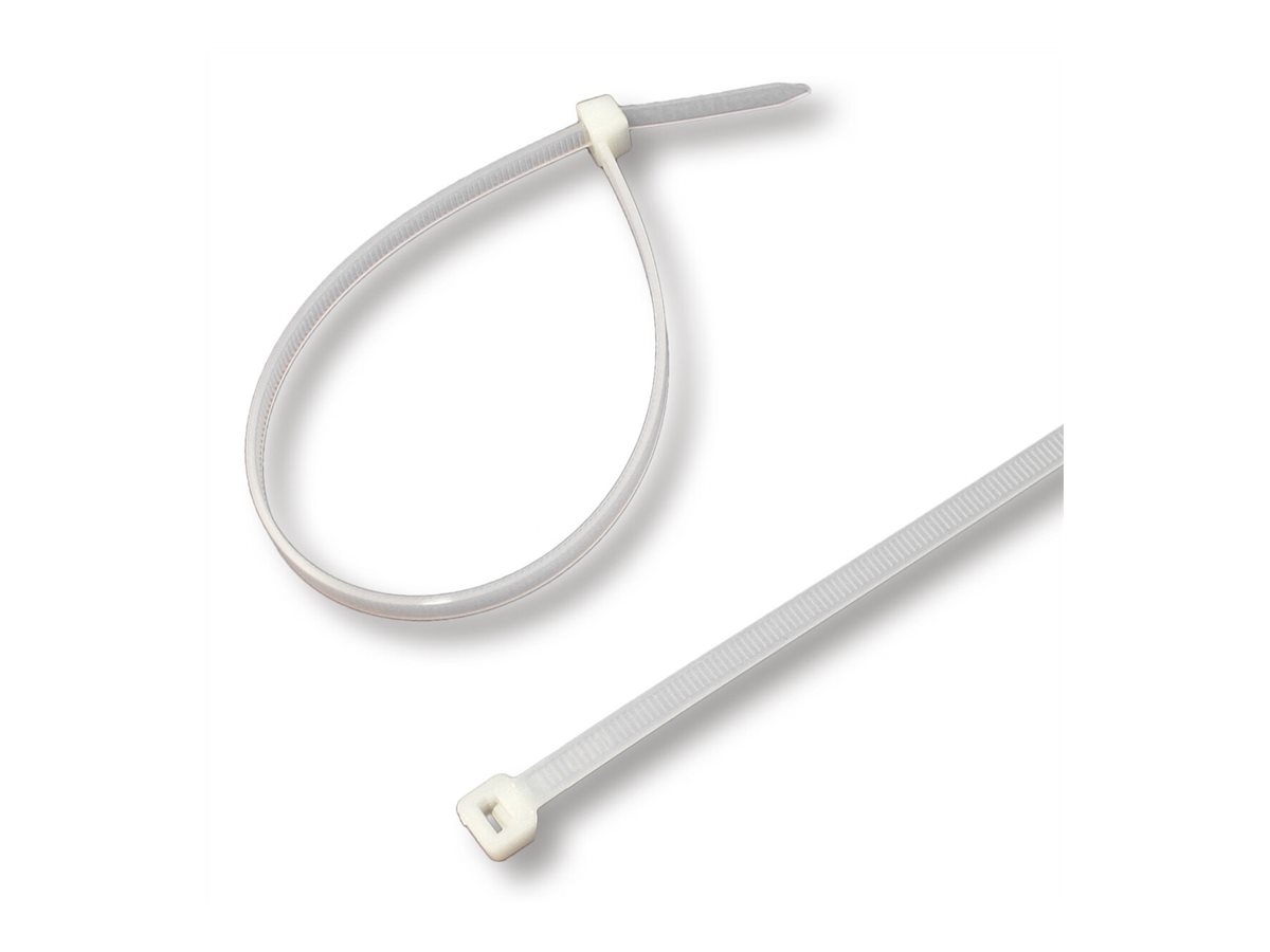 VALUE Kabelbinder, 25cm, 4,8mm, abgewinkelt, 100 Stk.