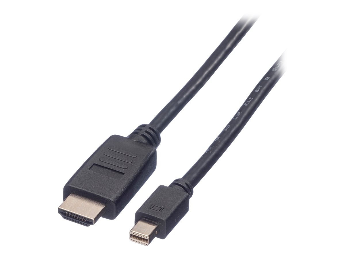 VALUE Mini DisplayPort Kabel, Mini DP-HDTV, ST/ST, schwarz, 1 m