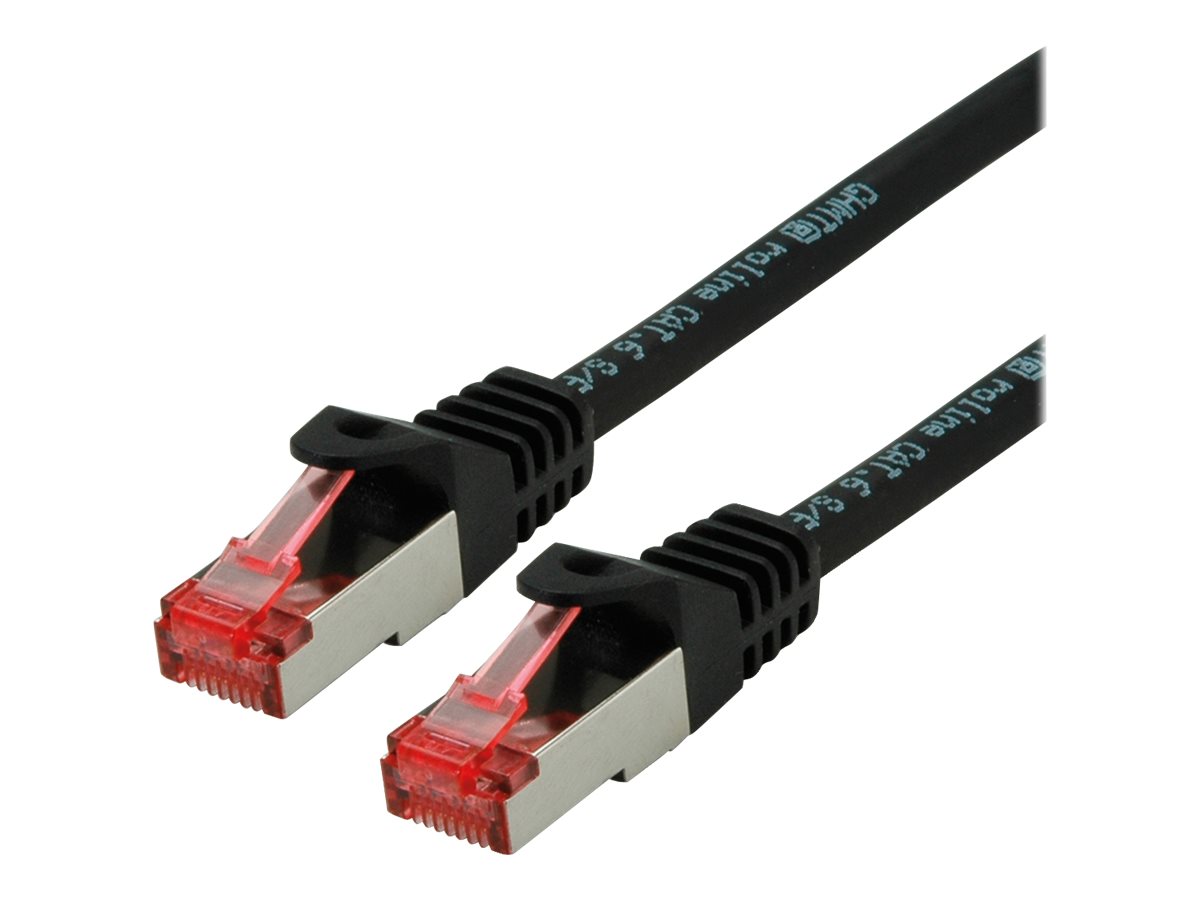 ROLINE Patchkabel Cat.6 S/FTP (PiMF), Component Level, LSOH, schwarz, 1,5 m