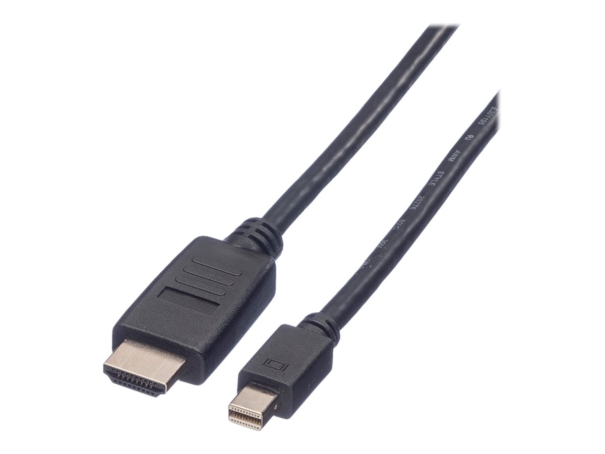 VALUE Mini DisplayPort Kabel, Mini DP-HDTV, ST/ST, schwarz, 3 m