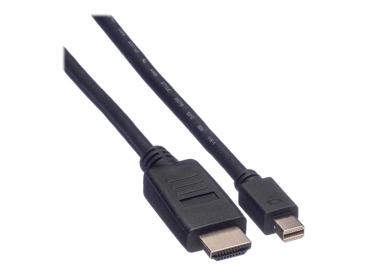 VALUE Mini DisplayPort Kabel, Mini DP-HDTV, ST/ST, schwarz, 4,5 m
