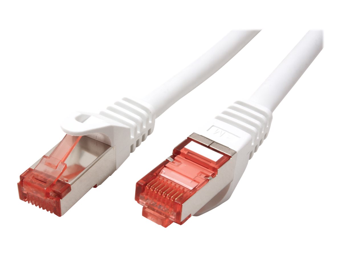 ROLINE Patchkabel Cat.6 S/FTP (PiMF), Component Level, LSOH, weiß, 0,3 m