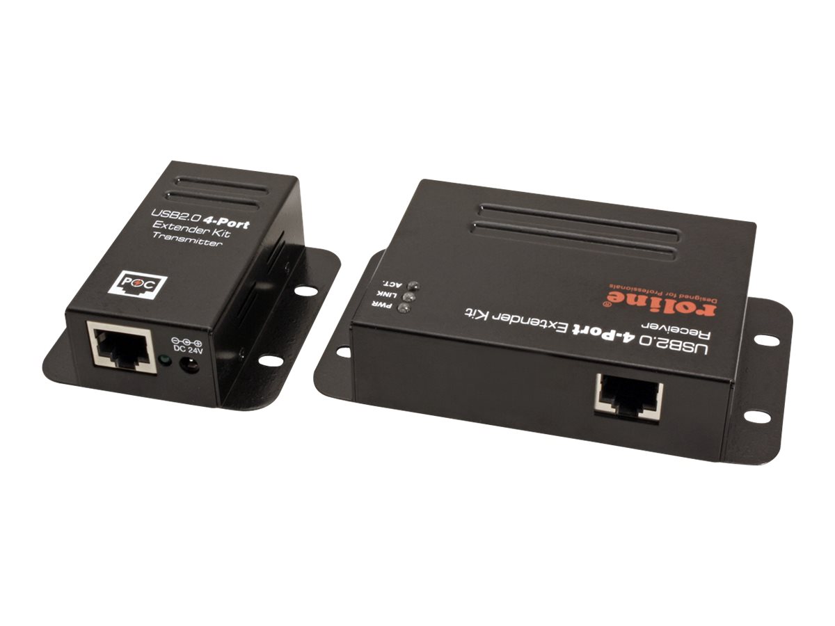ROLINE USB 2.0 Verlängerung über RJ45, 4x USB, max. 50m