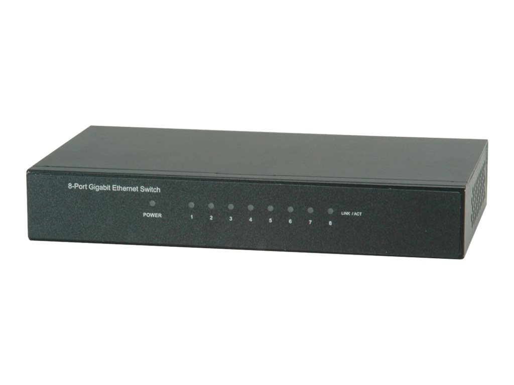 ROLINE Gigabit Ethernet Switch, 8 Ports
