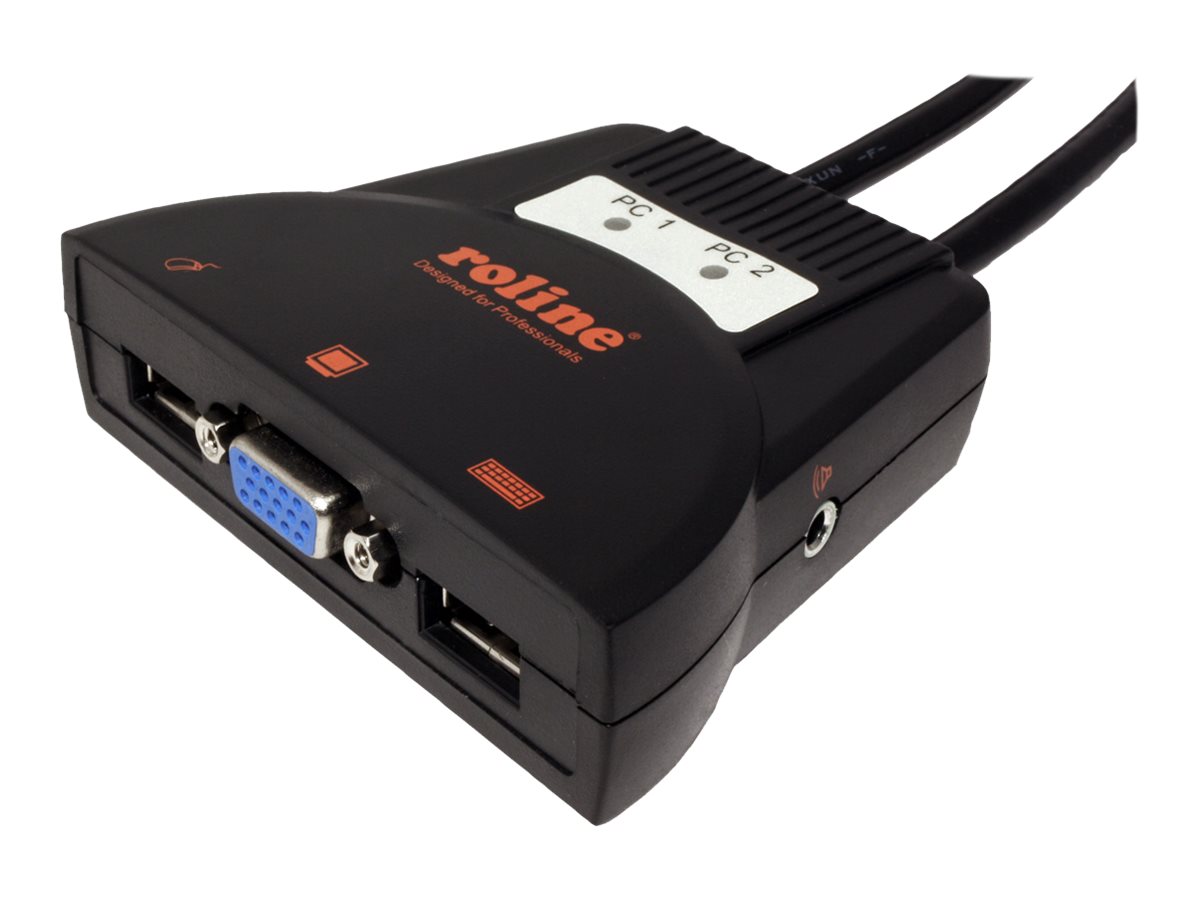 ROLINE KVM-Switch 'Star' 2 PCs, VGA, USB, Audio