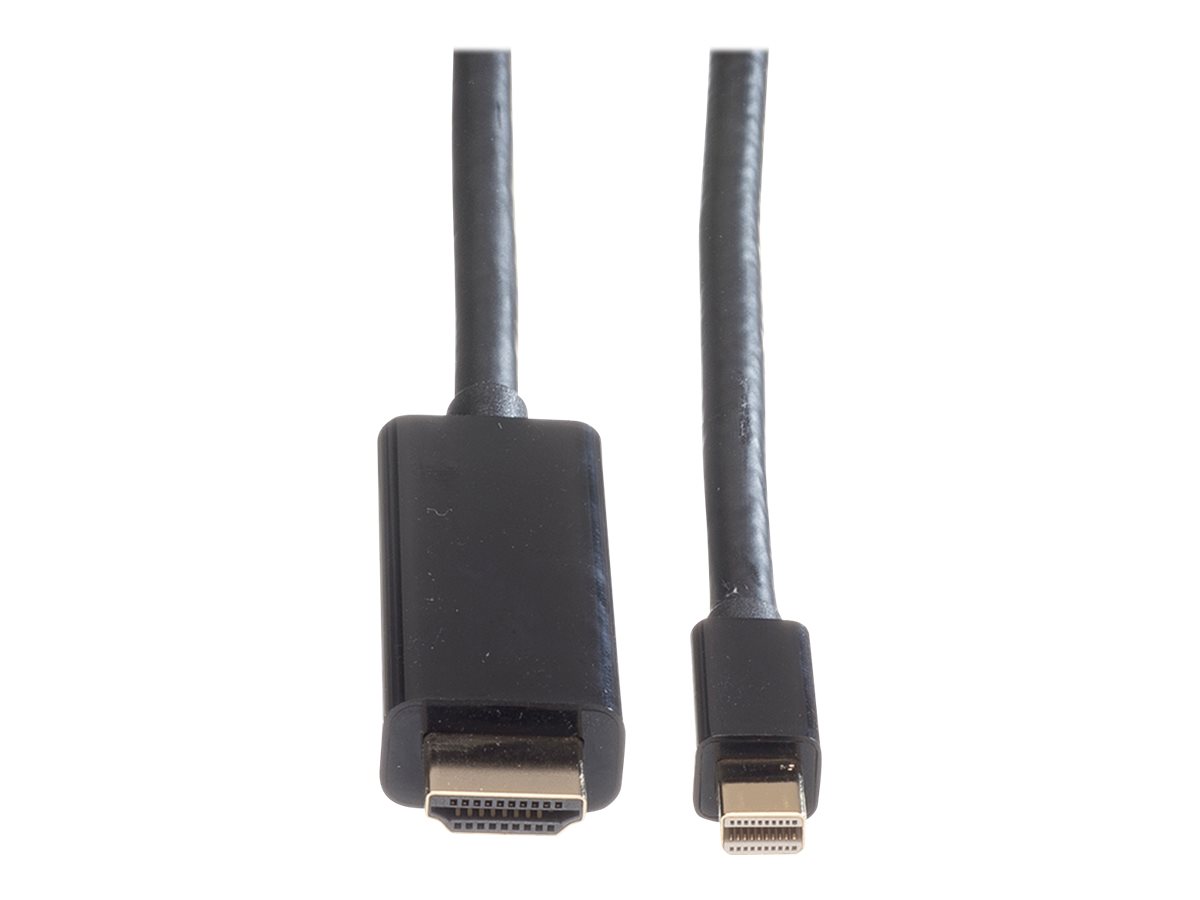 ROLINE Mini DisplayPort Kabel, Mini DP-UHDTV, ST/ST, schwarz, 1 m