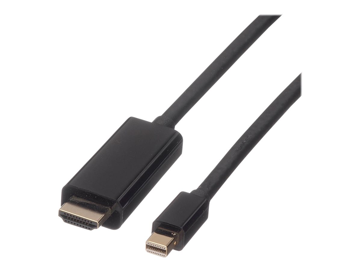 ROLINE Mini DisplayPort Kabel, Mini DP-UHDTV, ST/ST, schwarz, 3 m