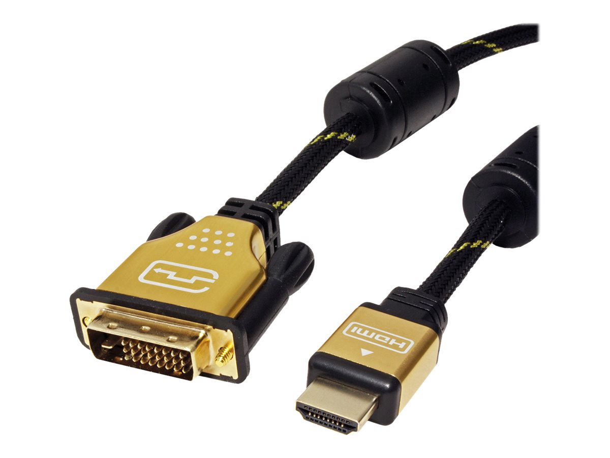 ROLINE GOLD Monitorkabel DVI (24+1) - HDMI, ST/ST, 2 m