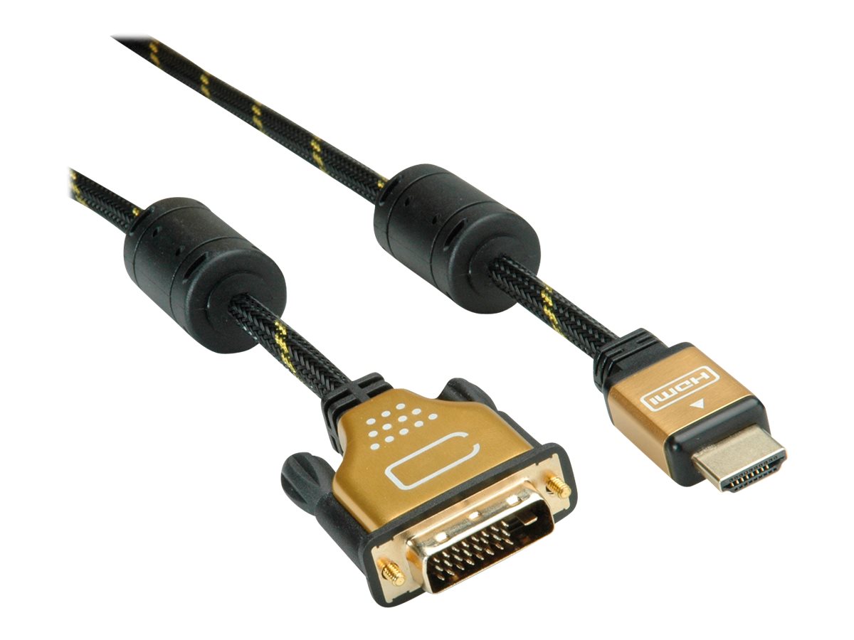 ROLINE GOLD Monitorkabel DVI (24+1) - HDMI, ST/ST, 5 m