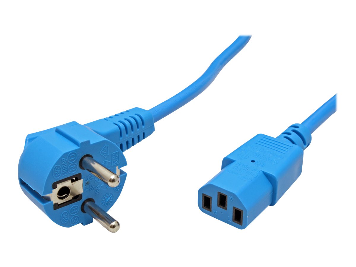 ROLINE Netzkabel, gerade IEC-Buchse, blau, 1,8 m