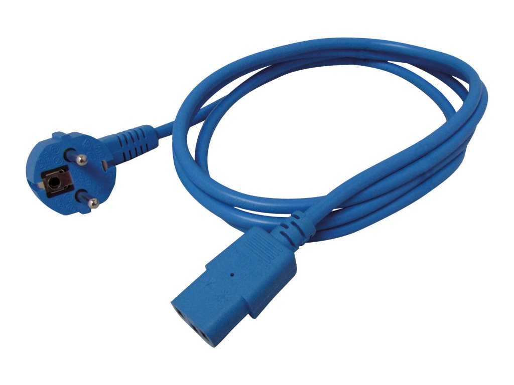 ROLINE Netzkabel, gerade IEC-Buchse, blau, 1,8 m