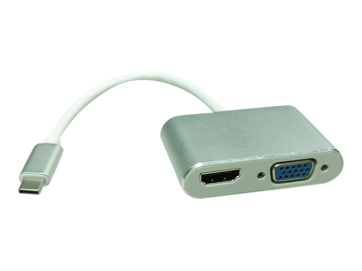 ROLINE Display Adapter USB Typ C - VGA + HDMI