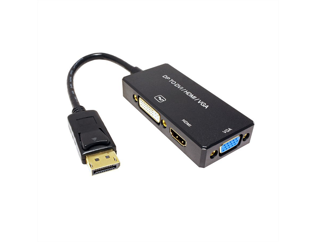 VALUE Adapterkabel DisplayPort - VGA / DVI / HDMI, v1.2, Aktiv