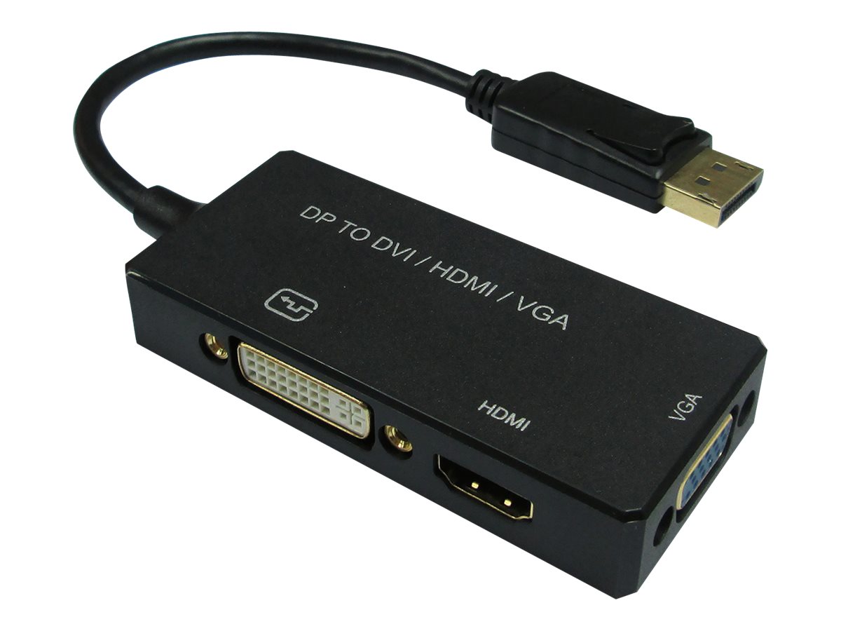 VALUE Adapterkabel DisplayPort - VGA / DVI / HDMI, v1.2, Aktiv